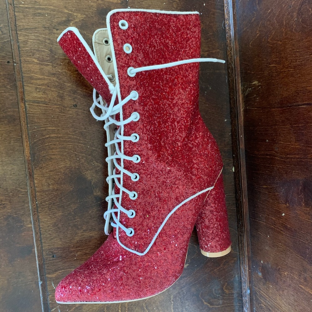 Cape robbin new red glitter boots